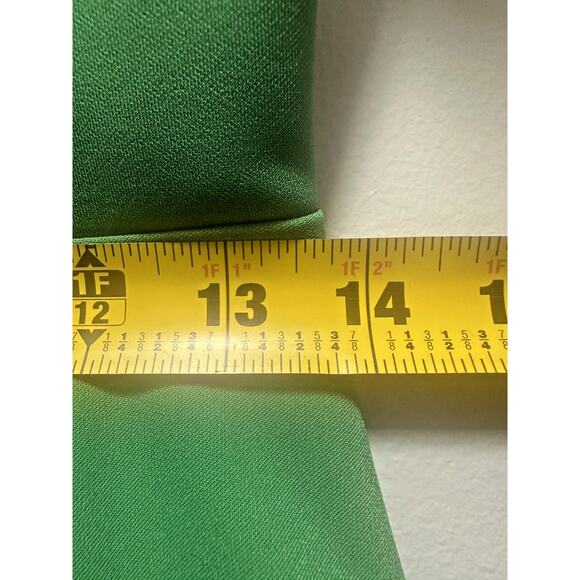 Kate Kasin Women’s Green Peplum Top Size M Long Sleeve Ruffle Shoulder Elegant B - Picture 7 of 8